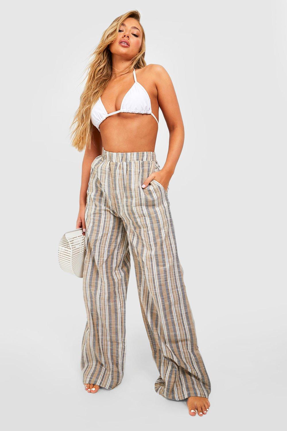 Boohoo on sale striped pants